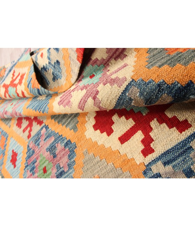 297x205 cm Handmade Afghan Traditioneel Kilim Area Rug Wool Carpet