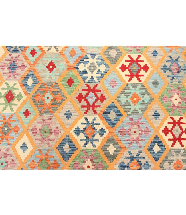 297x205 cm Handmade Afghan Traditioneel Kilim Area Rug Wool Carpet