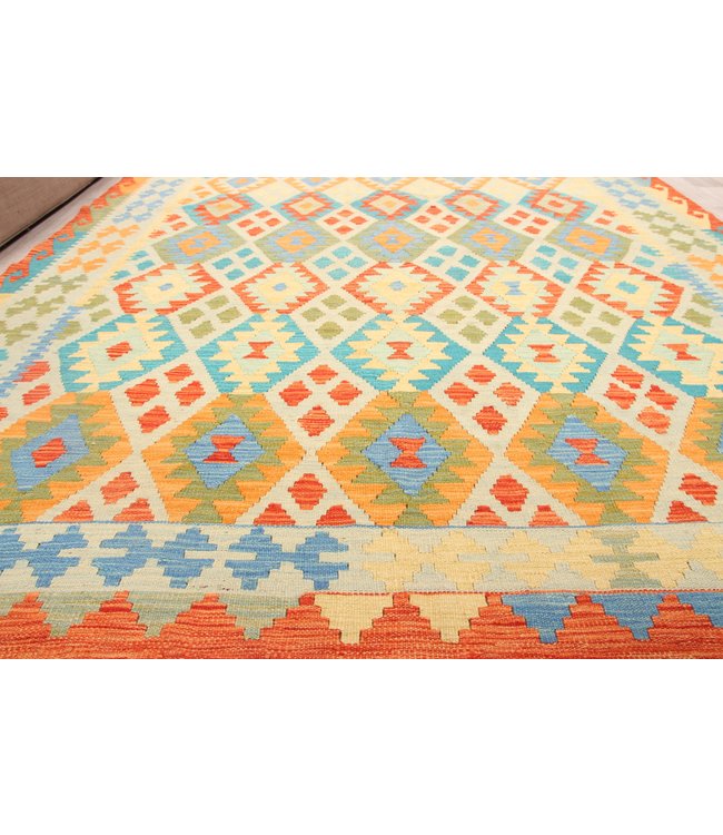 295x192 cm Handmade Afghan Traditioneel Kilim Area Rug Wool Carpet