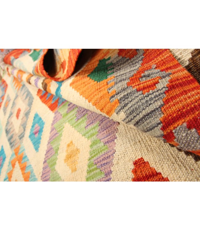 300x202 cm Handmade Afghan Traditioneel Kilim Area Rug Wool Carpet