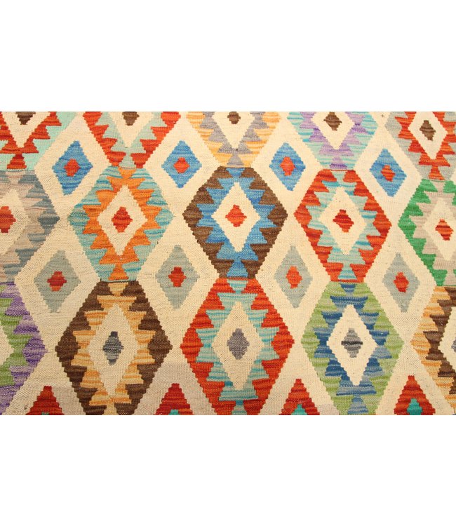 300x202 cm Handmade Afghan Traditioneel Kilim Area Rug Wool Carpet