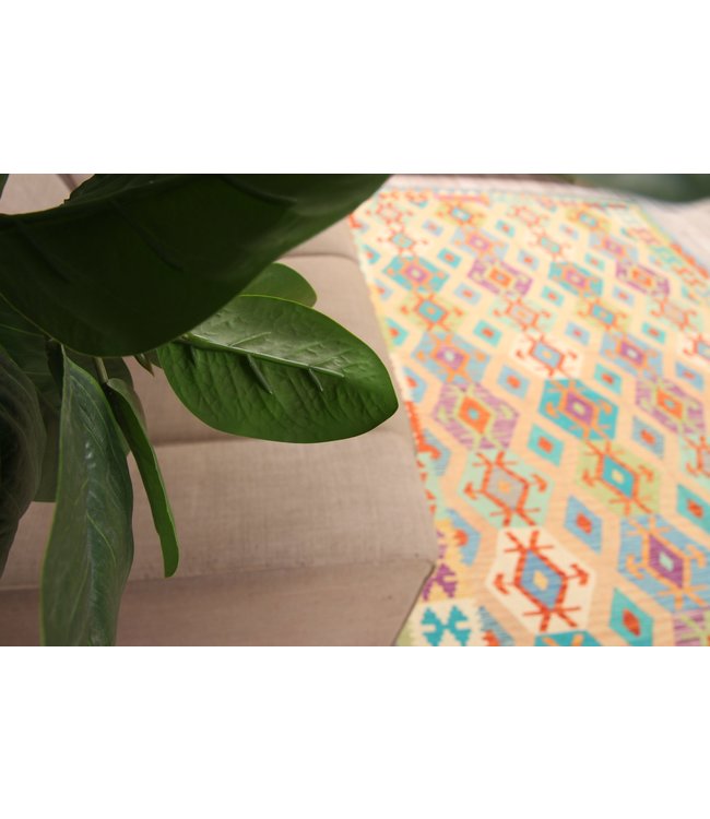 296x197 cm Handmade Afghan Traditioneel Kilim Area Rug Wool Carpet