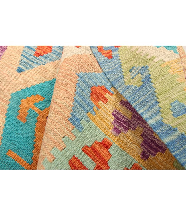 296x197 cm Handmade Afghan Traditioneel Kilim Area Rug Wool Carpet