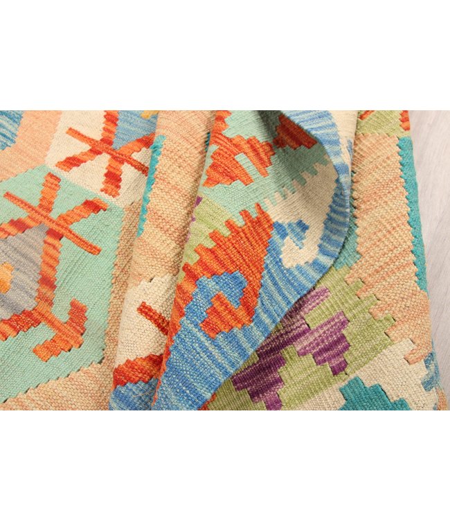 296x197 cm Handmade Afghan Traditioneel Kilim Area Rug Wool Carpet