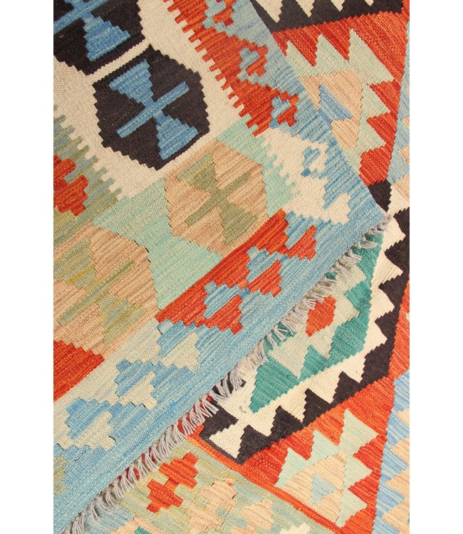 295x201 cm Handgemacht Traditioneel Wolle Kelim Teppich