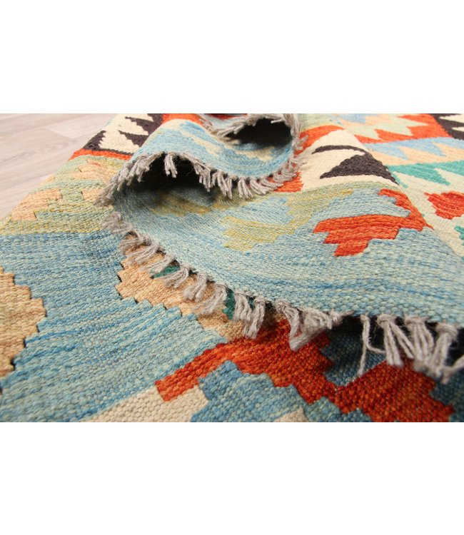 295x201 cm Handgemacht Traditioneel Wolle Kelim Teppich