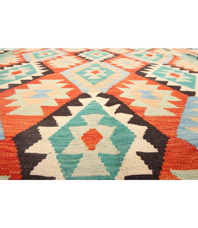 295x201 cm Handmade Afghan Traditioneel Kilim Area Rug Wool Carpet