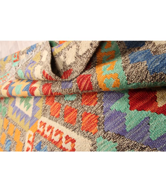 294x198 cm Handmade Afghan Traditioneel Kilim Area Rug Wool Carpet