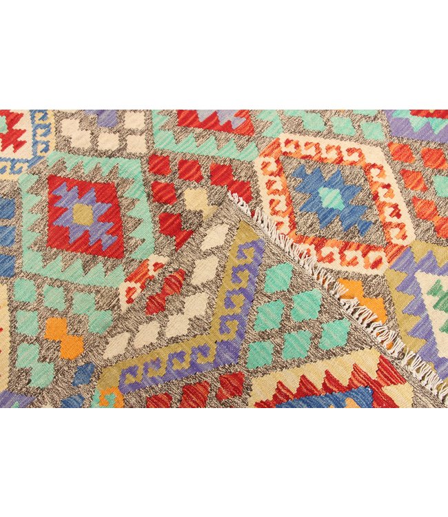 294x198 cm Handmade Afghan Traditioneel Kilim Area Rug Wool Carpet