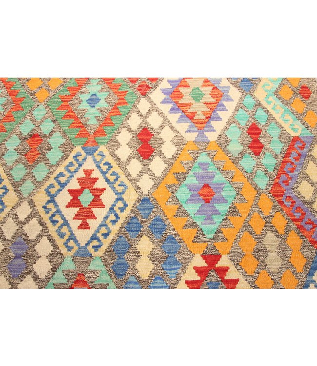 294x198 cm Handgemacht Traditioneel Wolle Kelim Teppich