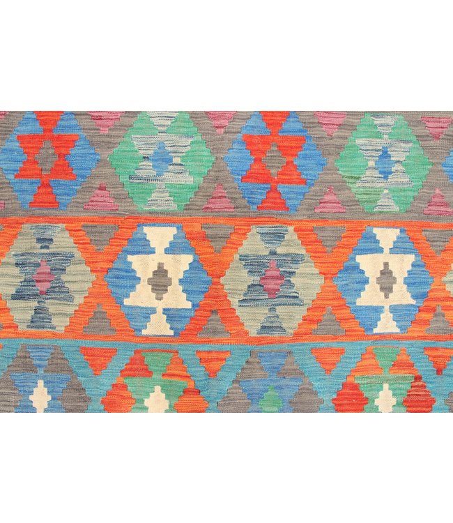 296x200 cm Handgeweven Traditioneel Kelim Tapijt Wol