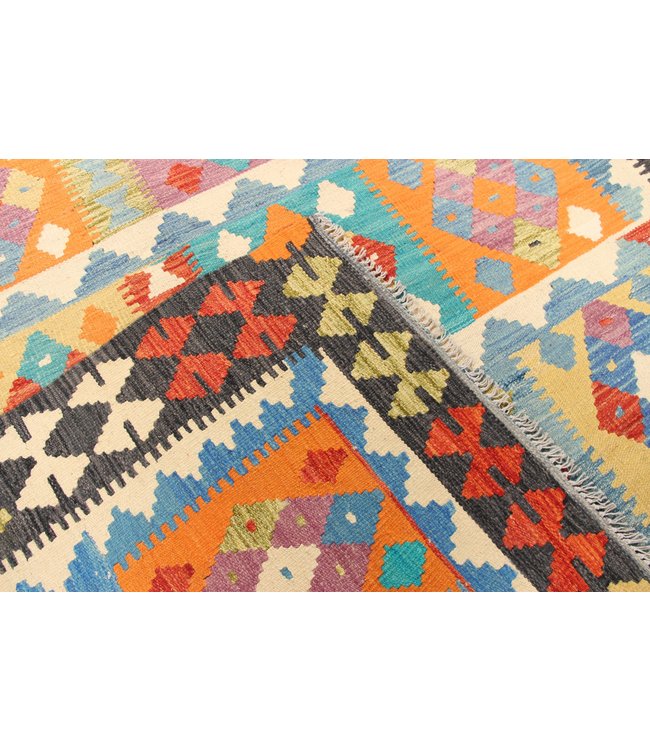 295x203 cm  Handmade Afghan Traditioneel Kilim Area Rug Wool Carpet