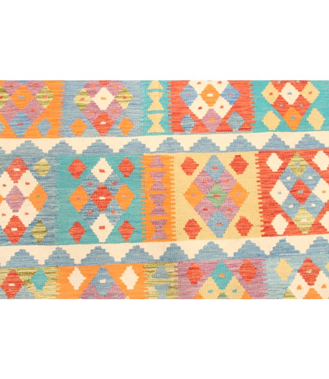 295x203 cm  Handmade Afghan Traditioneel Kilim Area Rug Wool Carpet