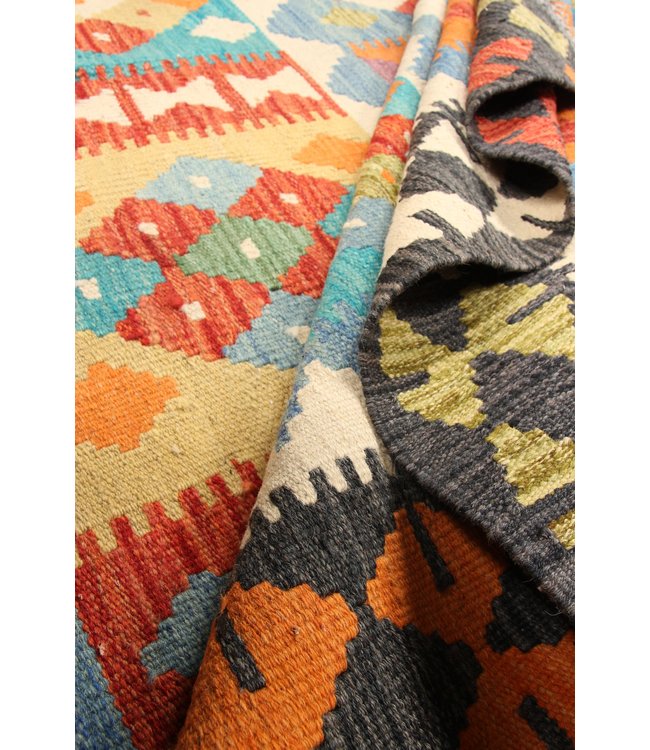 295x203 cm  Handmade Afghan Traditioneel Kilim Area Rug Wool Carpet