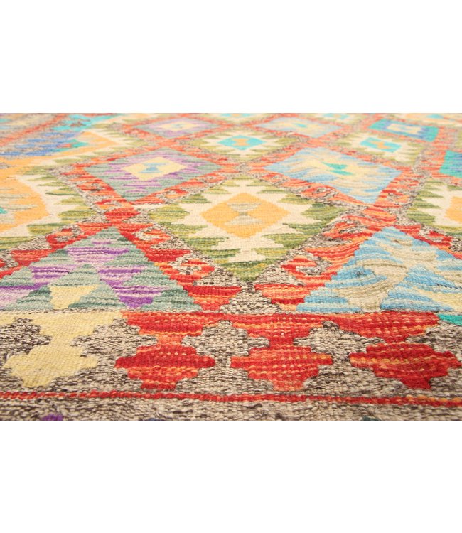 307x201 cm Handmade Afghan Traditioneel Kilim Area Rug Wool Carpet