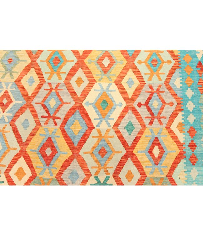 301x198 cm Handmade Afghan Traditioneel Kilim Area Rug Wool Carpet