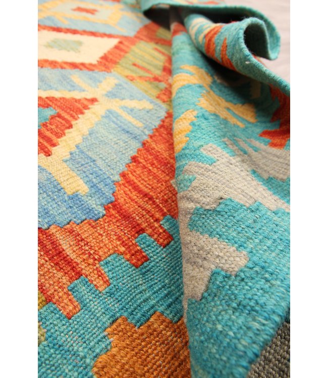 301x198 cm Handmade Afghan Traditioneel Kilim Area Rug Wool Carpet