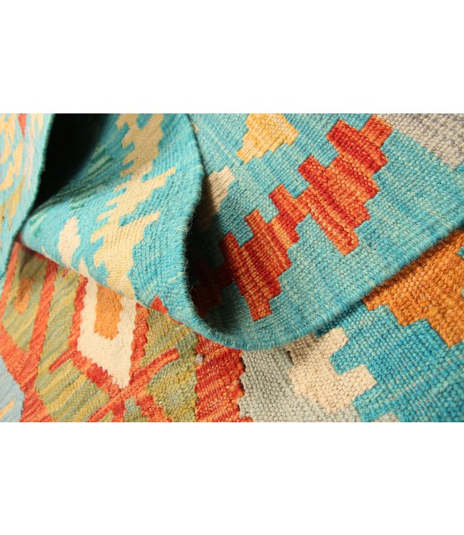 301x198 cm Handmade Afghan Traditioneel Kilim Area Rug Wool Carpet