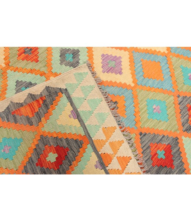 286x201 cm Handgemacht Traditioneel Wolle Kelim Teppich