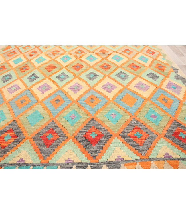 286x201 cm Handgemacht Traditioneel Wolle Kelim Teppich