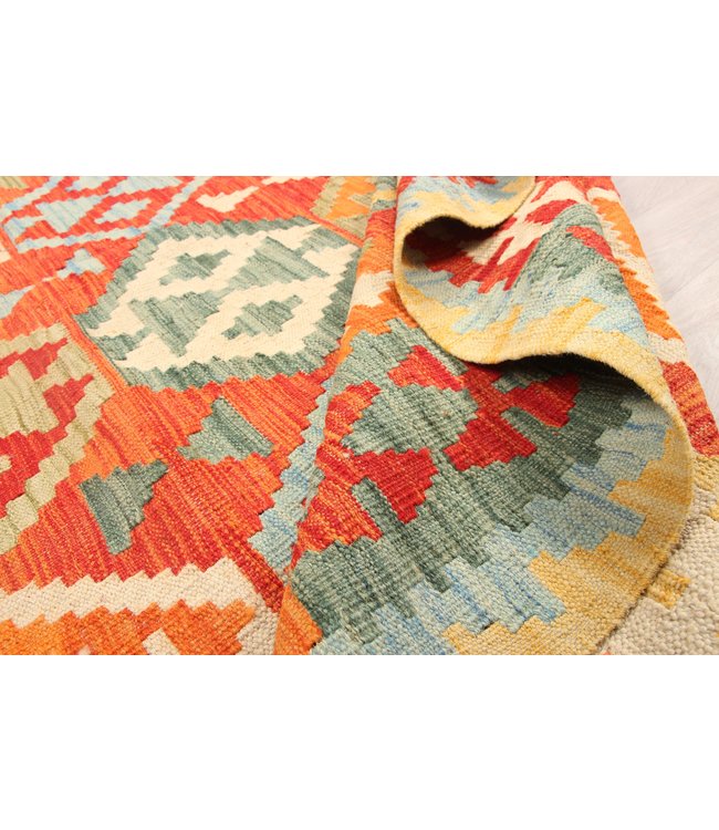 293x209cm Handmade Afghan Traditioneel Kilim Area Rug Wool Carpet