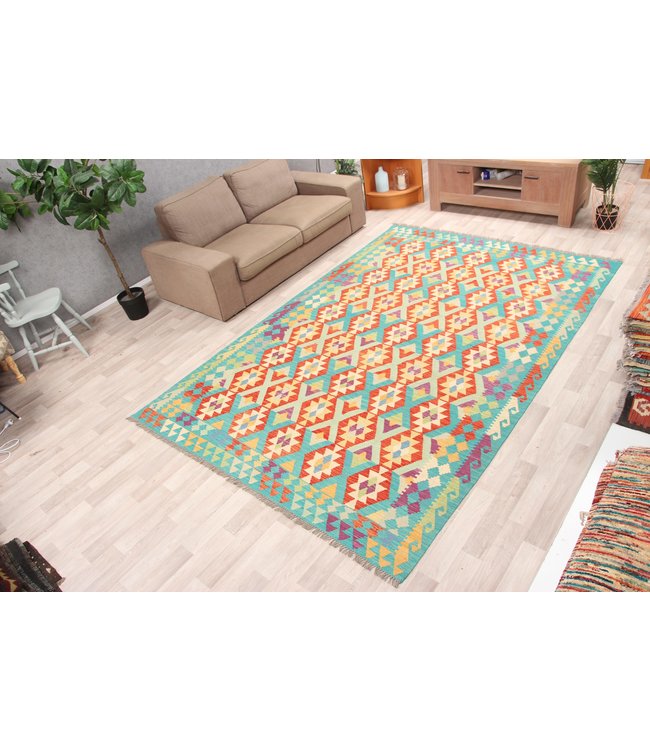 301x201 cm  Handmade Afghan Traditioneel Kilim Area Rug Wool Carpet