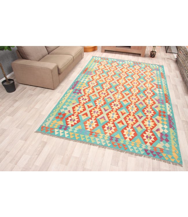 301x201 cm  Handmade Afghan Traditioneel Kilim Area Rug Wool Carpet