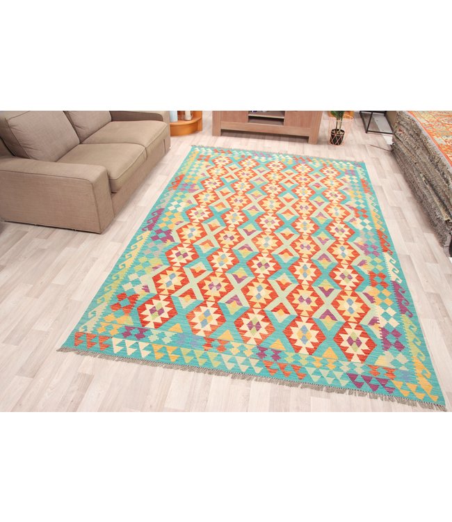 301x201 cm  Handmade Afghan Traditioneel Kilim Area Rug Wool Carpet