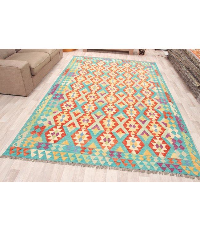 301x201 cm  Handmade Afghan Traditioneel Kilim Area Rug Wool Carpet