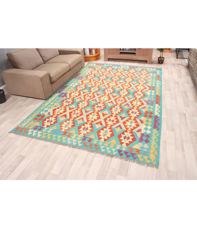 301x201 cm  Handmade Afghan Traditioneel Kilim Area Rug Wool Carpet