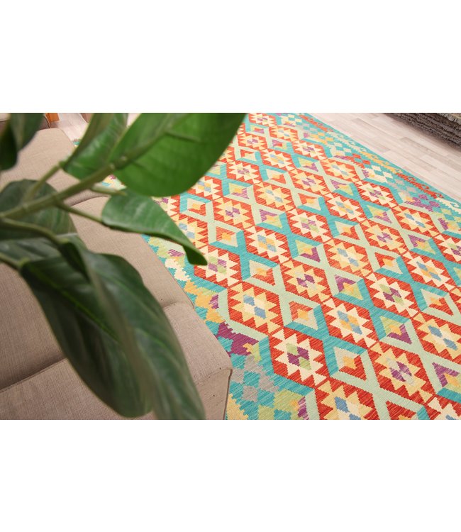 301x201 cm  Handmade Afghan Traditioneel Kilim Area Rug Wool Carpet