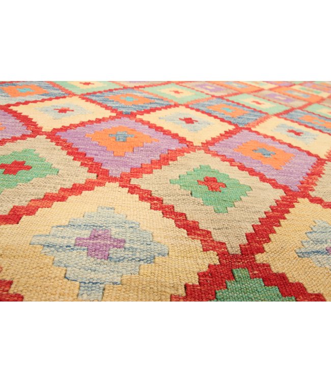 283x198 cm Handgemacht Traditioneel Wolle Kelim Teppich