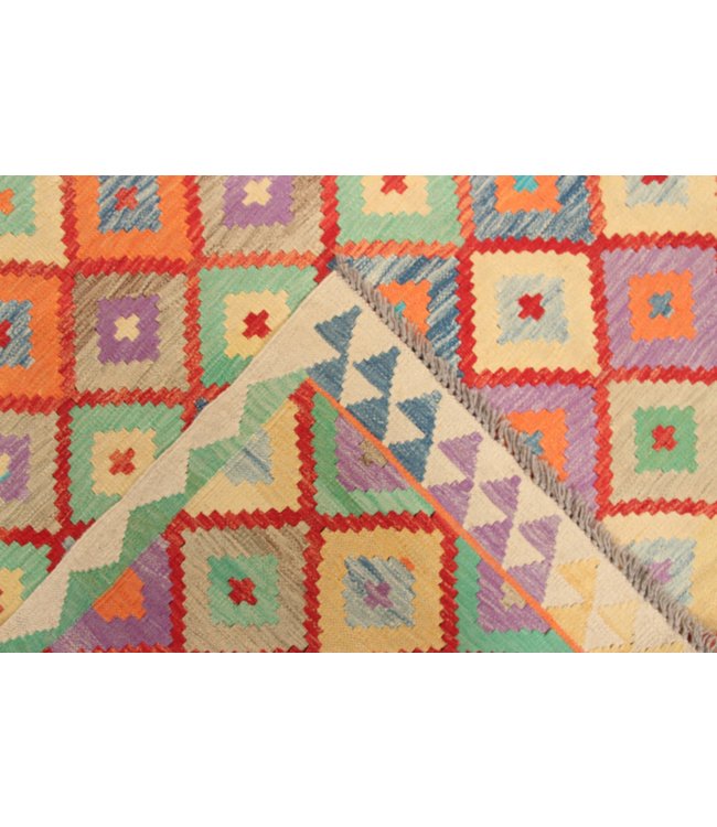 283x198 cm Handgemacht Traditioneel Wolle Kelim Teppich