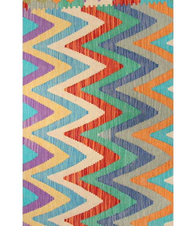 296x199cm Handmade Afghan Traditioneel Kilim Area Rug Wool Carpet