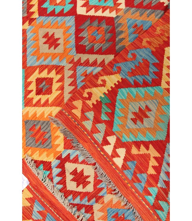 292x198 cm Handgemacht Traditioneel Wolle Kelim Teppich