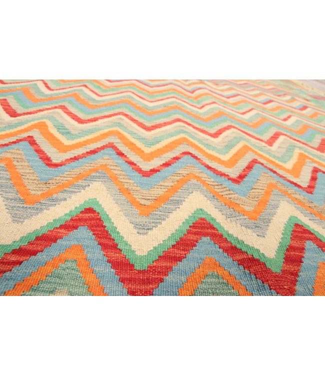 290x200cm Handmade Afghan Traditioneel Kilim Area Rug Wool Carpet