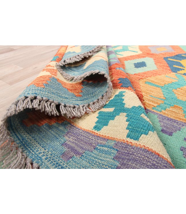 291x201cm Handgemacht Traditioneel Wolle Kelim Teppich