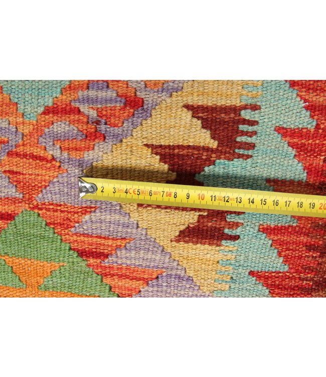 302x204 cm Handgeweven Traditioneel Kelim Tapijt Wol