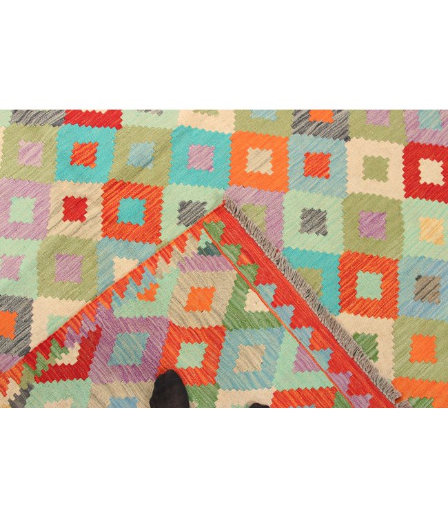 284x198cm Handgemacht Traditioneel Wolle Kelim Teppich