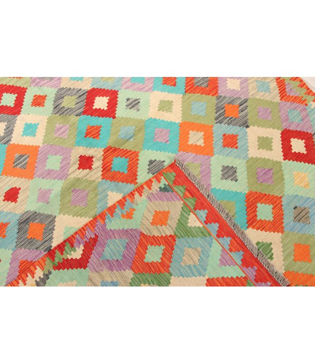 284x198cm Handgemacht Traditioneel Wolle Kelim Teppich