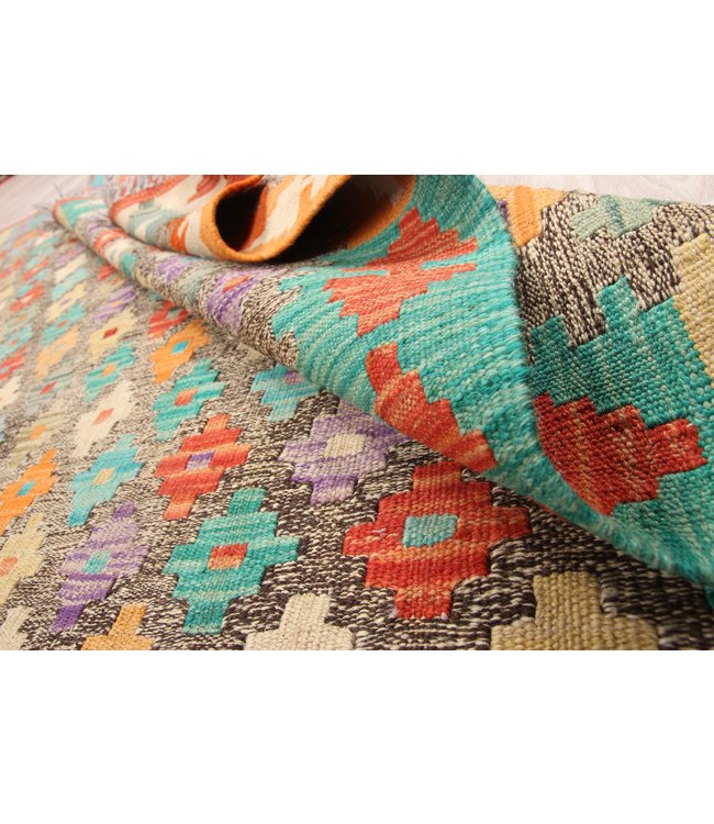 297x201 cm Handgeweven Traditioneel Kelim Tapijt Wol