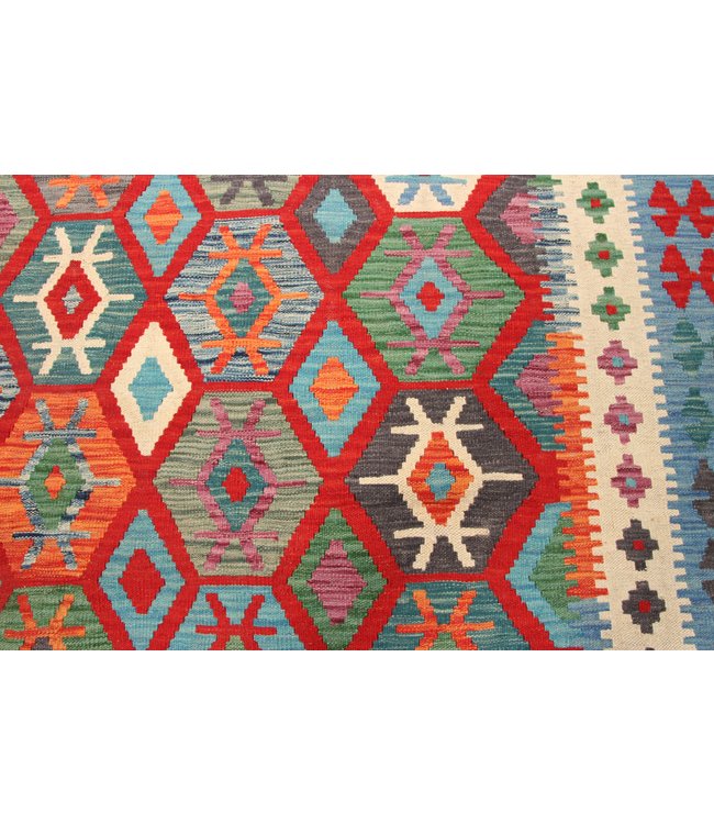 293x204cm Handgemacht Traditioneel Wolle Kelim Teppich