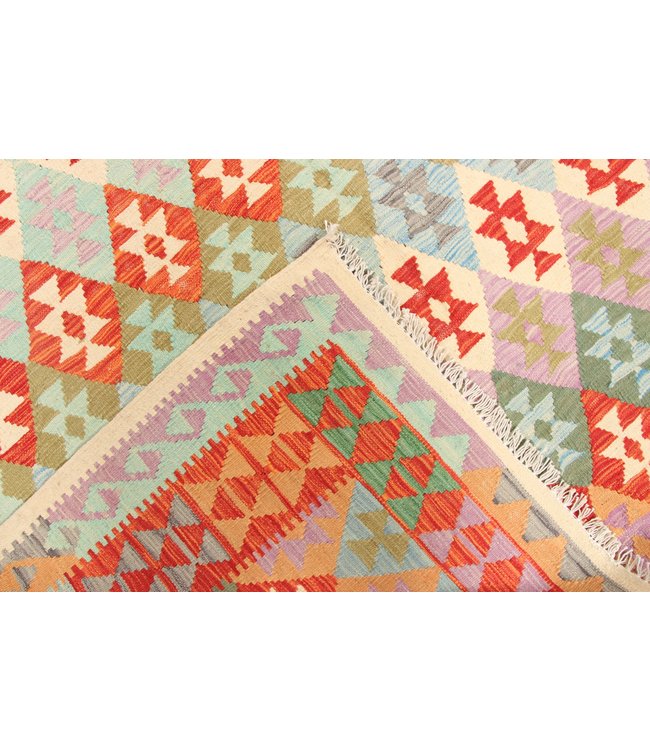 300x210cm Handmade Afghan Traditioneel Kilim Area Rug Wool Carpet