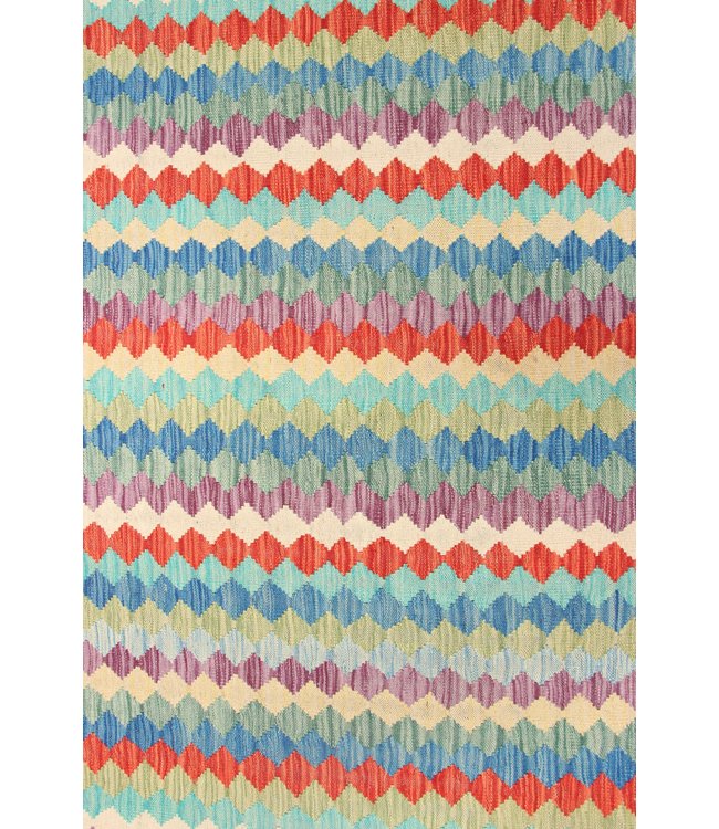 299x203 cm Handgeweven Traditioneel Kelim Tapijt Wol