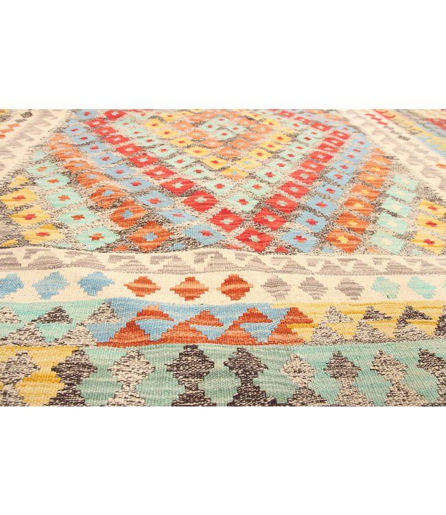 308x190cm Handmade Afghan Traditioneel Kilim Area Rug Wool Carpet