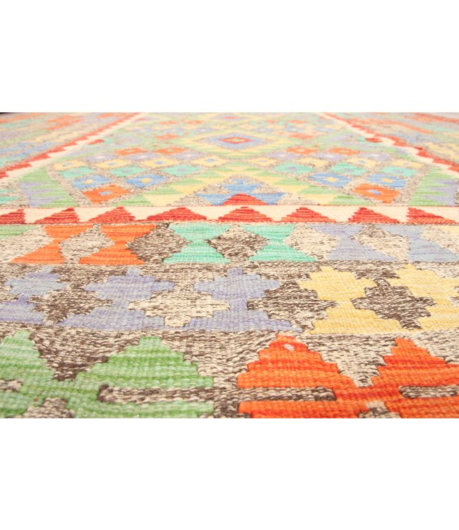 298x201cm Handgemacht Traditioneel Wolle Kelim Teppich