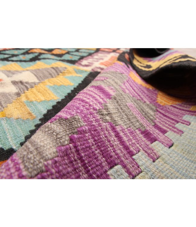 244x170cm Handmade Afghan Traditioneel Kilim Area Rug Wool Carpet