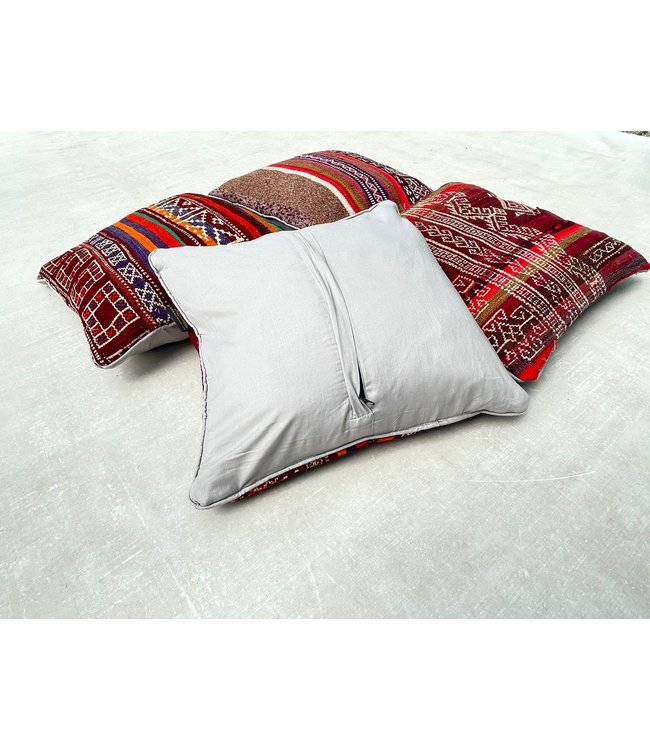4x Sumak kelim kussens ca. 45x45 cm met vulling