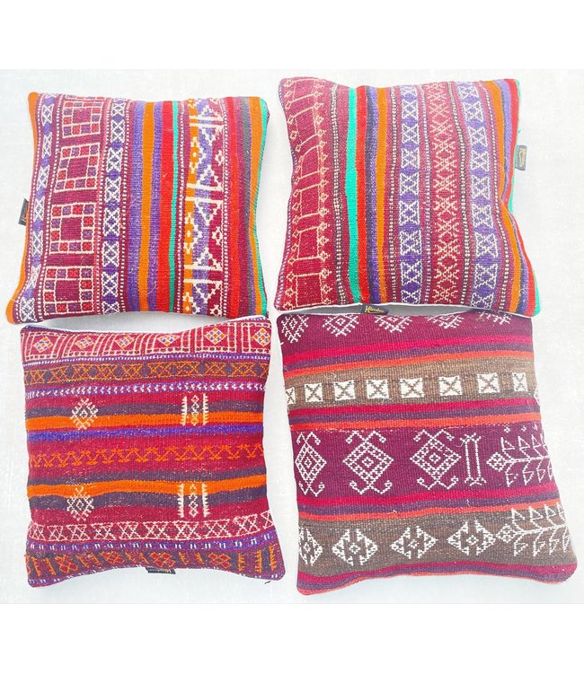 4x kilim cushions ca 45x45 cm with filling