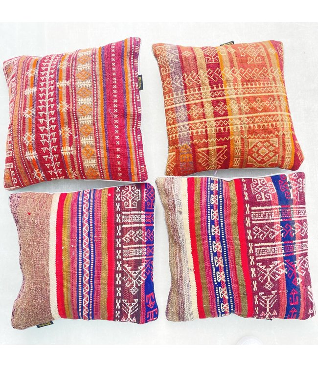 4x kilim cushions ca 45x45 cm with filling